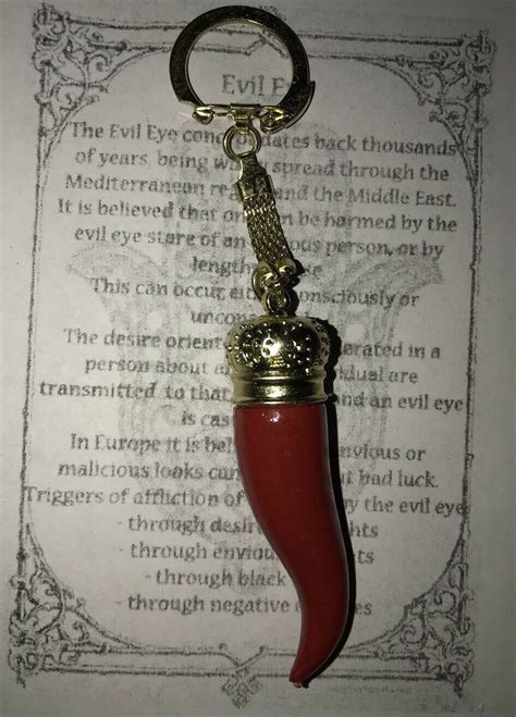 Italian Red Horn Cornicello Keychain Amulet Italy Evil Eye Etsy