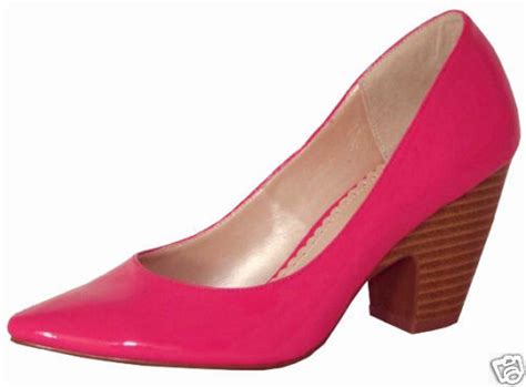 Fuchsia Pink Patent Ladies Shoes Sole Divas