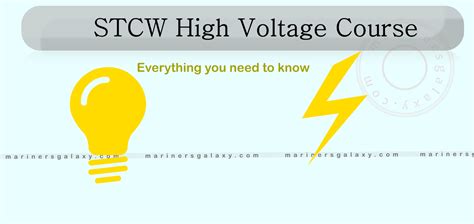 Stcw High Voltage Course For Engineer Officers Marinersgalaxy