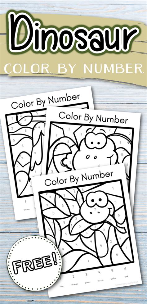 Fun And Engaging Dinosaur Color By Number Worksheets