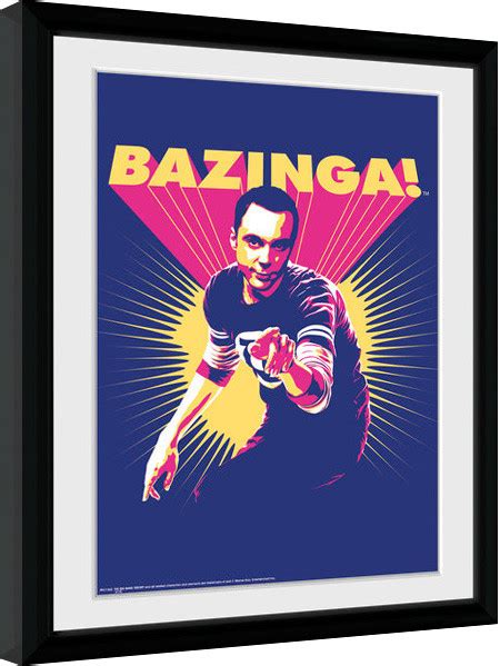 The Big Bang Theory Bazinga Inramad Affisch