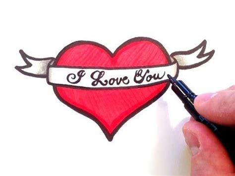 Super easy way drawing with pencil, you will learn how to draw 3d letter m. Love Heart - Simple Way of Drawing an Amazing 3d Heart ...
