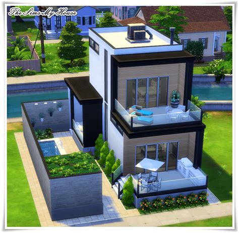 My House Casa Amadeirada Contêiner The Sims 4 Casa De Contêiner