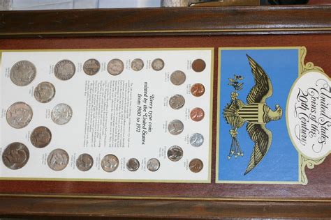 Framed United States Coins Of The 20th Century Every Type Coin Minted
