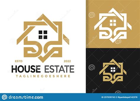 Abstract House Estate Logo Design Brand Identity Logos Vector Modern