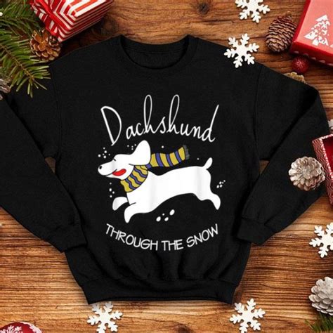 Original Dachshund Through The Xmas Snow Christmas Dog Lover Owner