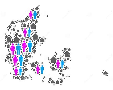 Demographics Denmark Map Stock Vector Illustration Of Apartment
