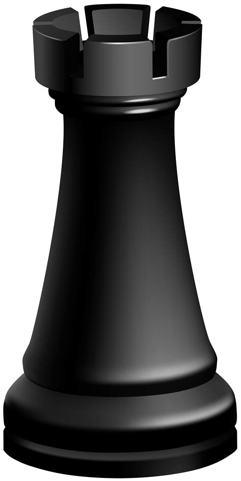 A Black Chess Piece On A White Background