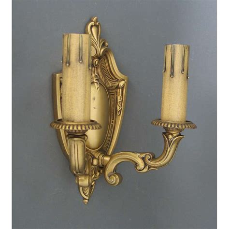 Historic Houseparts Inc Antique Wall Sconces Antique Cast Brass Neoclassical Double Arm