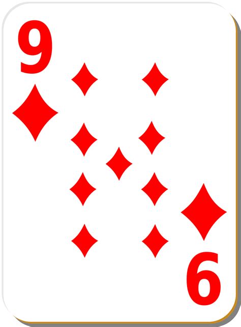 Playing Card Free Stock Photo Illustration Of A Nine Of Diamonds