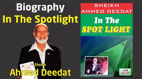 Biography In The Spotlight Sheikh Ahmed Deedat Life Youtube