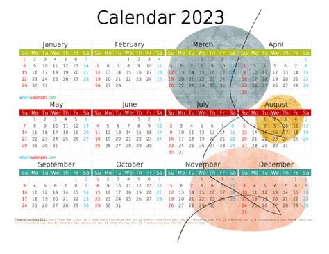 Free 2023 Printable Yearly Calendar Premium Template 2661 Images And