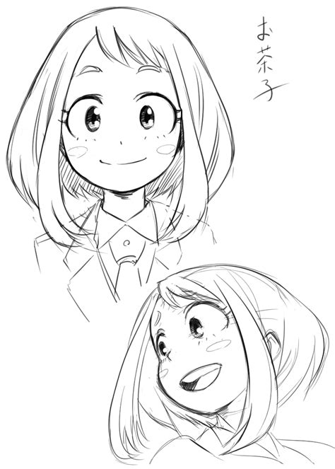 Boku No Hero Academia Uraraka Ochako Cómo Dibujar Cosas Dibujos