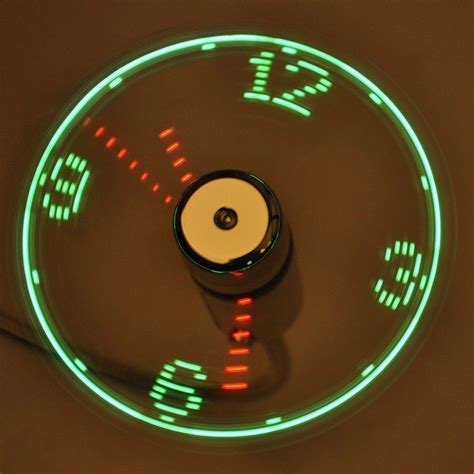Led Usb Fan Clock Gadget Flow