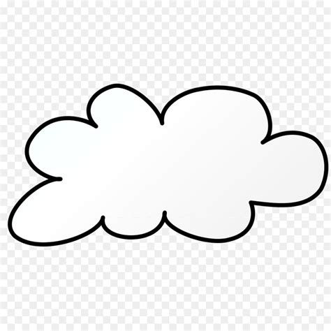 Cloud Black And White Sky Fluffy Cloud Transparent PNG Clipart Png