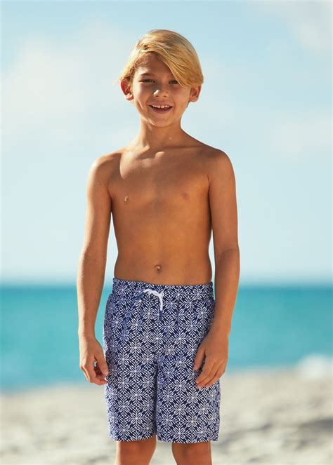 Boys West Indies Swim Trunks Kids Swimwear Boys Cute Blonde Boys