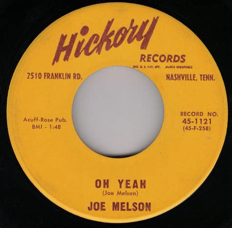 Joe Melson Oh Yeah Releases Reviews Credits Discogs