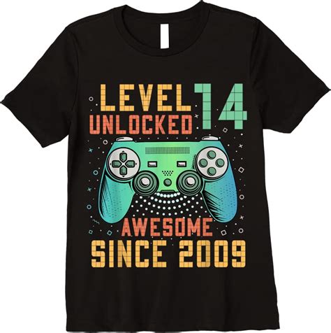 Jersey Level 14 Unlocked 14th Birthday 14 Year Old Boy Ts Gamer T