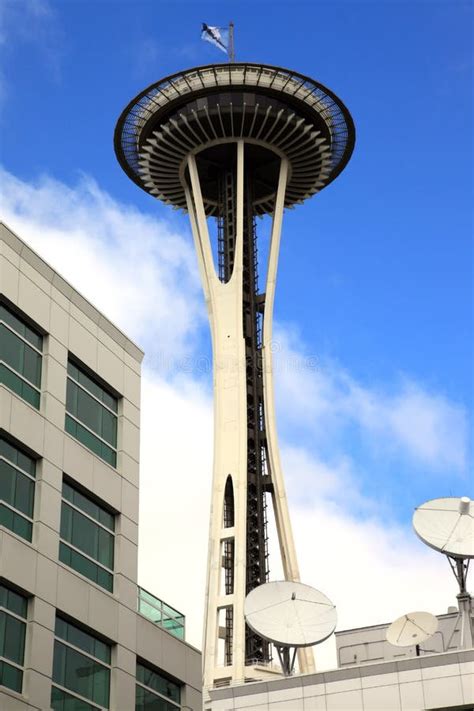 Seattle Space Needle Tower Washington State Editorial Stock Image
