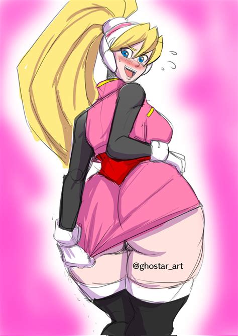 Rule 34 Ass Ass Focus Blonde Hair Blush Ciel Mega Man Embarrassed