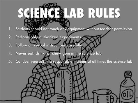 Outline five precautionary guidelines of using the computer lab. Science Rules And Procedures by gabe bednarczyk