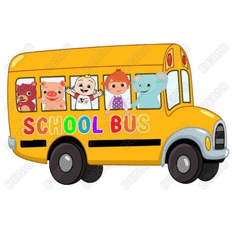 Cocomelon School Bus T Shirt Iron On Transfer Decal By