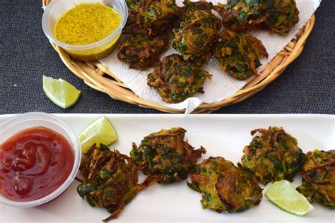 Palak Pakoda Recipe Spinach Pakoda How To Make Palak Pakora Rumki S Golden Spoon