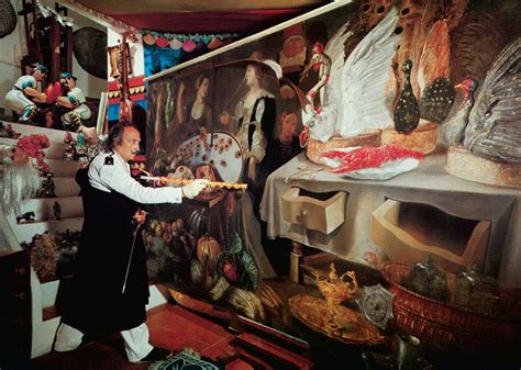 25 Candid Photographs Of Salvador Dalí Painting In His Studio Vintage