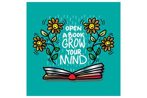 Open A Book Grow Your Mind Graphic By Handhini · Creative Fabrica