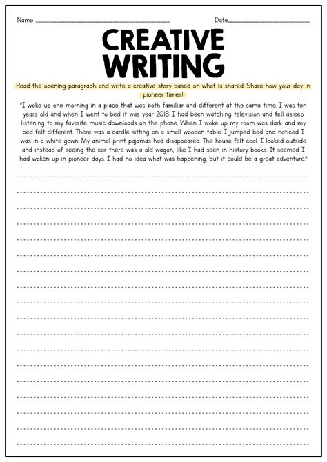 ️narrative Writing Worksheets Free Download