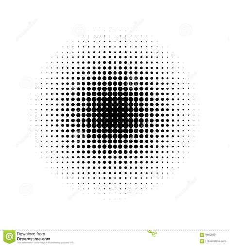 Circle Half Tone Gradient Vector Stock Vector Illustration Of Black