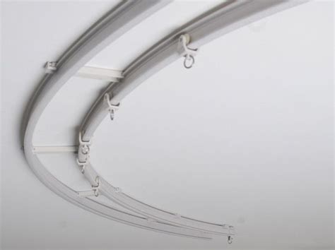 Curtain rods are generally mounted on the wall above and outside the window molding to allow the window curtain's fabric to fall gracefully. Drapery Track for Bay Windows | Bay window curtains ...