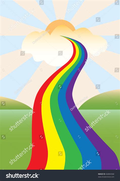 Rainbow Bridge Stock Vector Illustration 66884368 Shutterstock