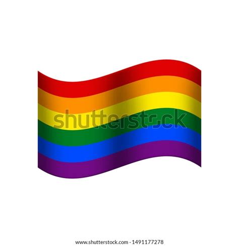 Rainbow Flag Six Colors Rainbow Generally Stock Vector Royalty Free