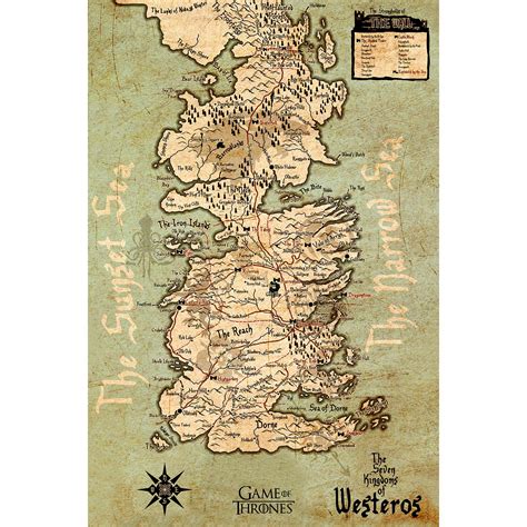 Mapa Westeros Mapa