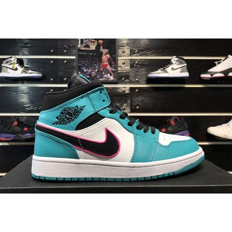 Product details wings logo on side jumpman design on tongue foam sole rubber tread. Air Jordan 1 Mid SE South Beach Turbo Green/Black/Hyper ...