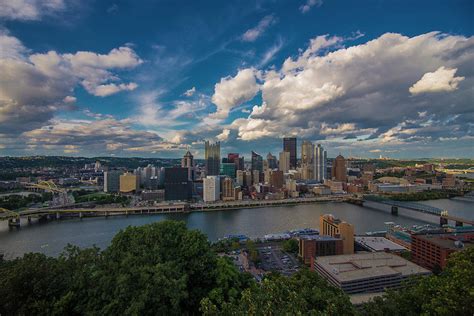 Pittsburgh Pennsylvania Skyline Blue Photograph By David Haskett Ii