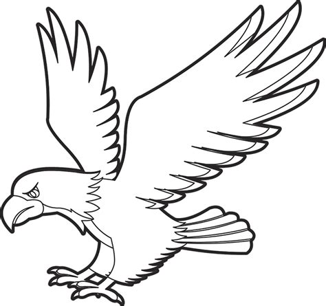 Animals Black And White Outline Clipart Eagle Wing Span Bird Clipart
