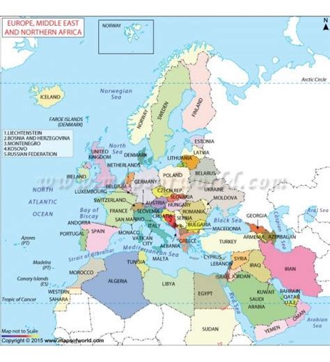 Europe Northern Africa And Middle East Map In 2021 Middle East Map