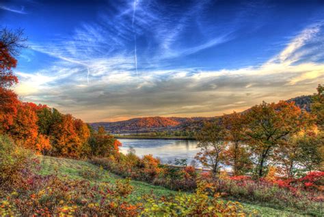 Beautiful Autumn River Valley Free Stock Photo Public