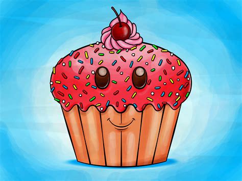 Cute Cupcake Drawings Easy Copy Ojos Coloringfile Archzine George