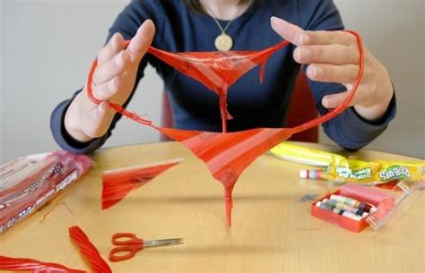 Homemade Edible Thong Made With Twizzlers And Fruit Roll Ups Imgur