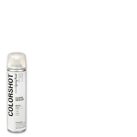 Colorshot Premium Gloss Sealer Spray Paint 10 Oz Clear