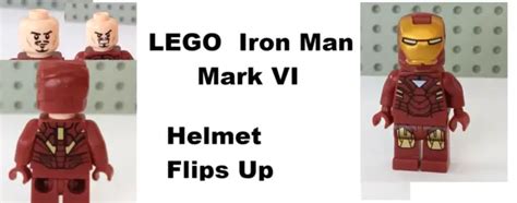 Lego Mark Vi Ironman Iron Man Mark 6 Suit Dual Head Flip Up Helmet