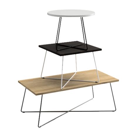 Round tables are easy to move around while square tables pair well with sectionals. Criss Cross Coffee Table | Bourneville Furniture Group