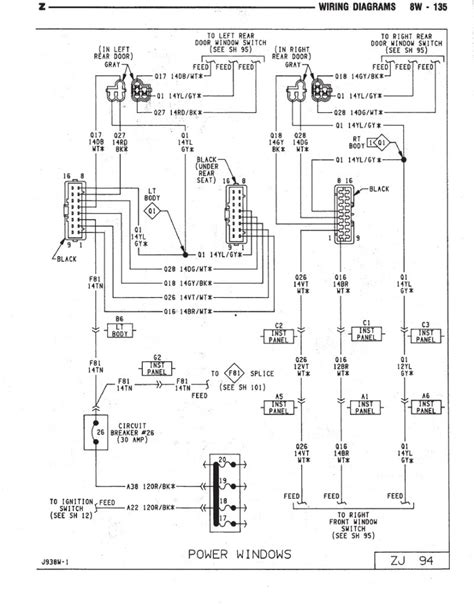 window switch wiring diagram  info jeep cherokee forum