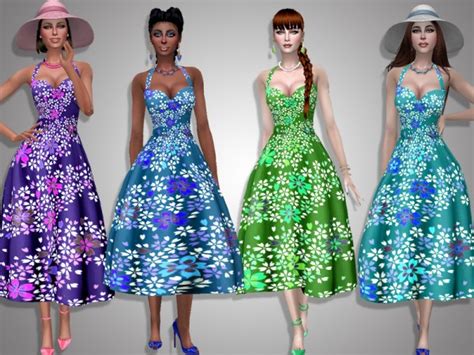 The Sims Resource Sakura Dress By Simalicious • Sims 4 Downloads