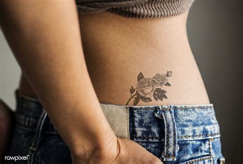 Download Premium Psd Of Closeup Of Lower Hip Tattoo Of A Woman 383793