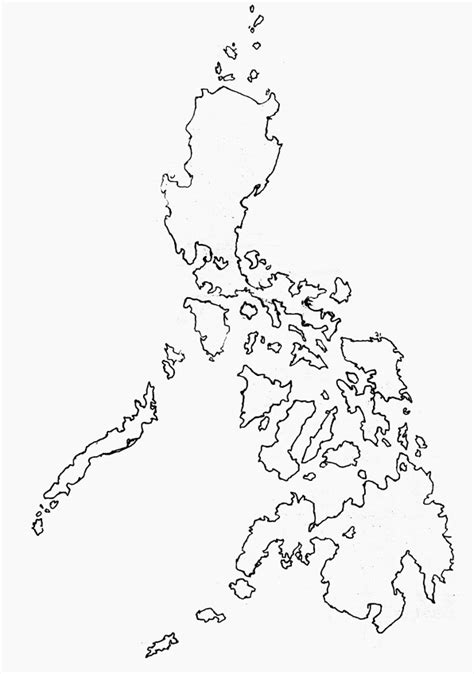 Philippine Map Drawing Sketch Coloring Page