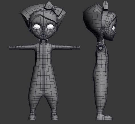 Wireframe Nice Example Of Cartoon Character Wireframe Short Film